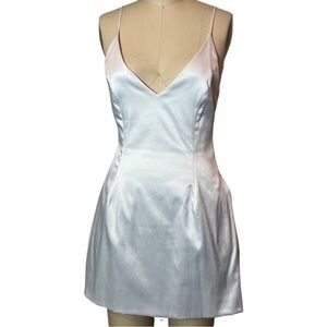 Satin Mini Puff Dress